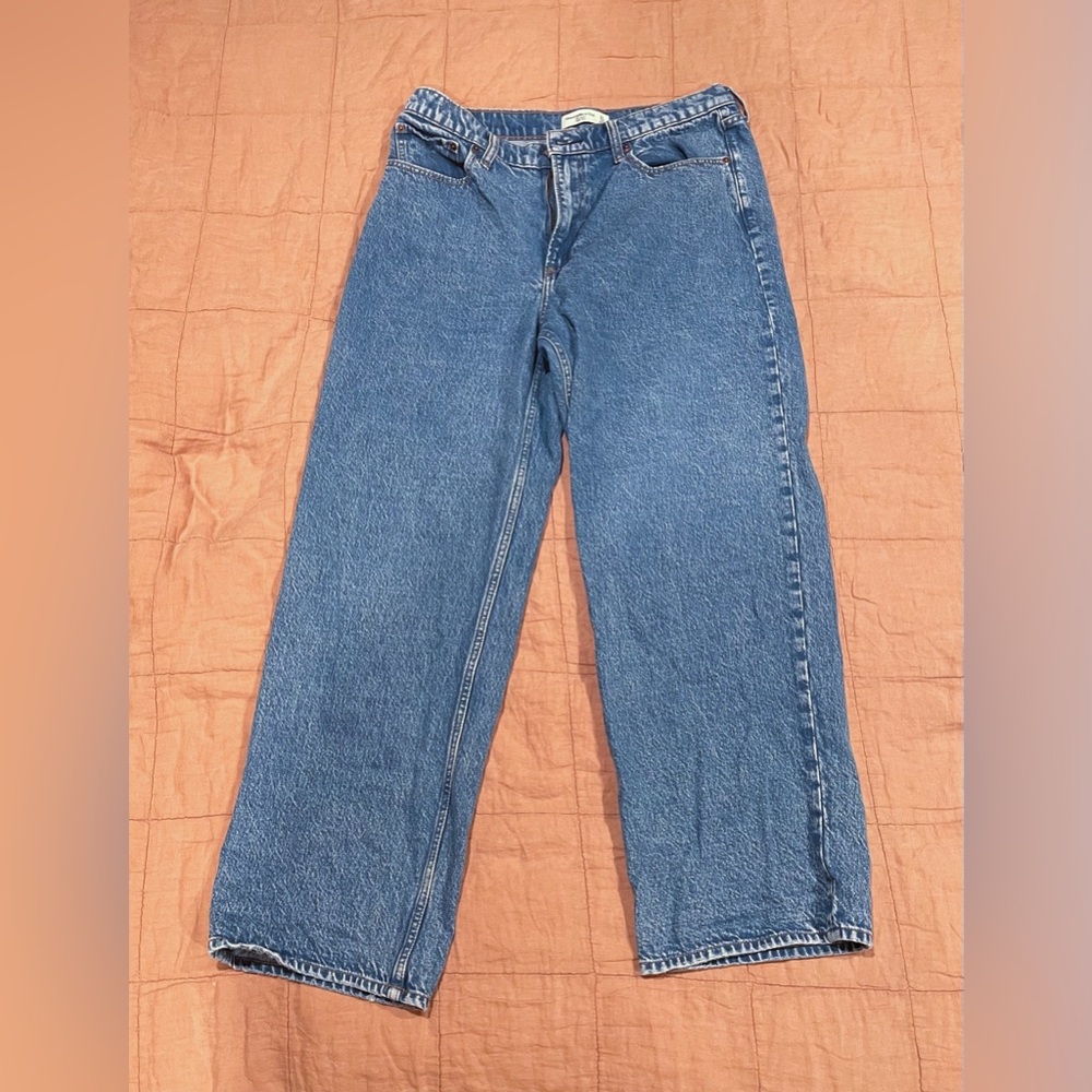 Abercrombie & Fitch Blue High Rise Loose Jeans